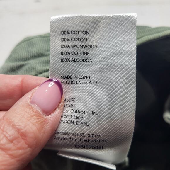 We the Free Beginner's Luck Slouch Button Fly Jean Shorts Olive Green Rolled 31 - Picture 10 of 11